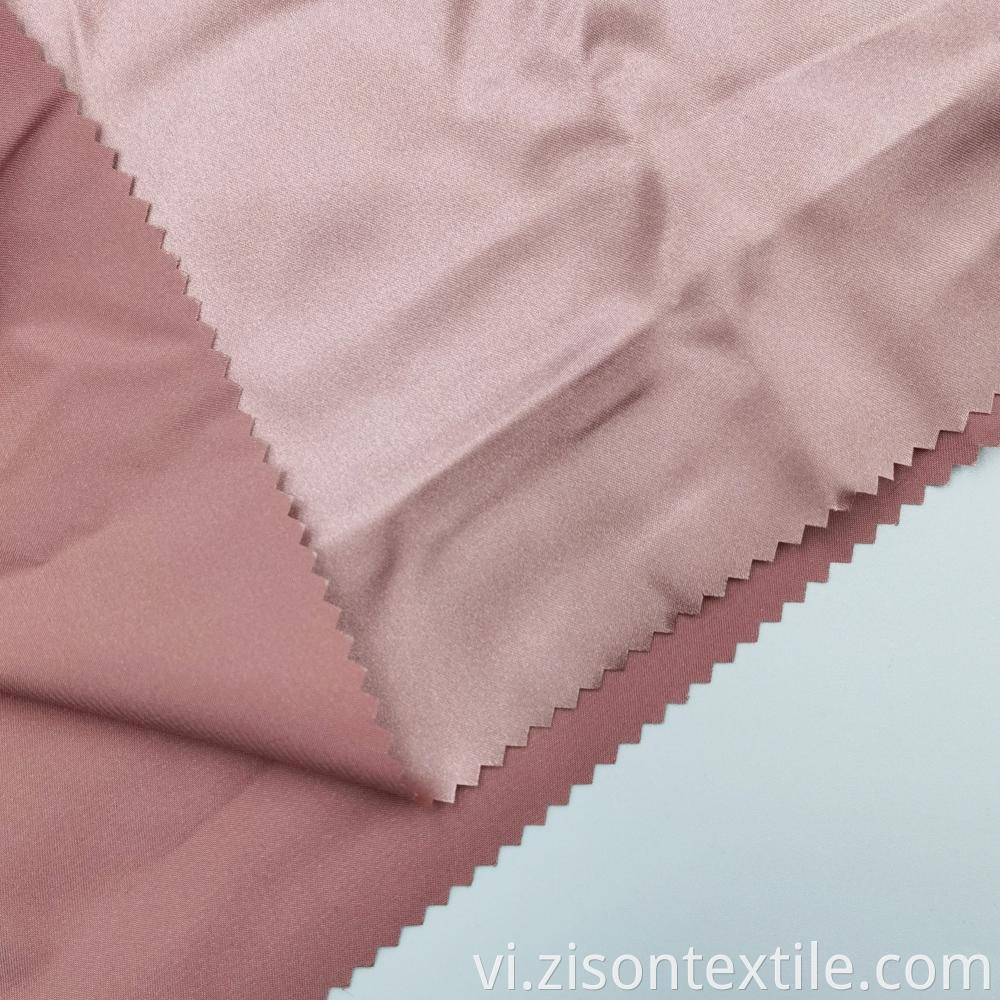 Windproof Pink Polyester Woven Stretch Spandex Satin Fabrics